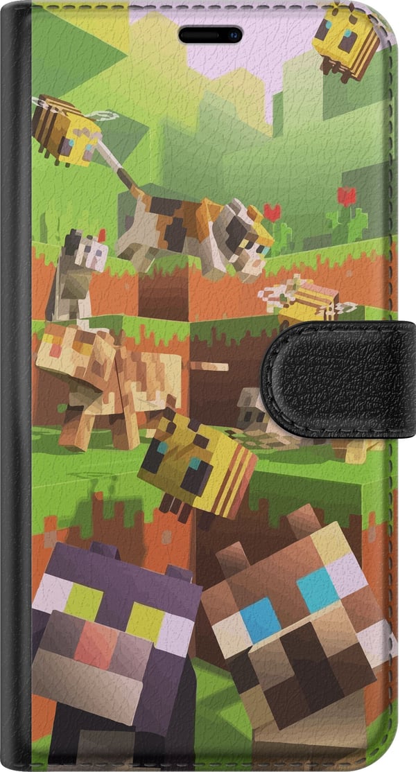 Kompatibelt Lommeboketui til Apple iPhone SE (2016) MineCraft