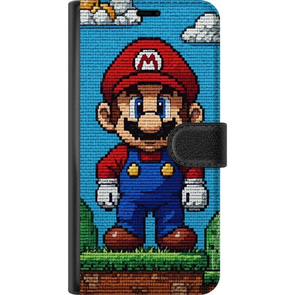 Kompatibelt Lommeboketui til Samsung Galaxy S21+ 5G Nintendo Super Mario plakat retro gaming 8bit pikselkunst spill klassisk spillhelt veggmaleri des