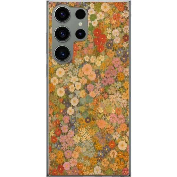 Kompatibel Mobilcover til Samsung Galaxy S23 Ultra Blomstereng i varme nuancer med en nostalgisk, malerisk stemning