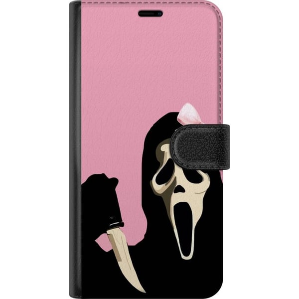 Kompatibel Tegnebogsetui til Apple iPhone 11 Pink Ghost Bow med ikonisk maske og lyserød sløjfe, humoristisk og trendy halloweenstil