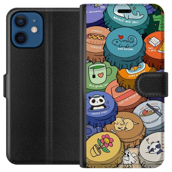 Kompatibel Tegnebogsetui til Apple iPhone 12 Kawaii søde figurer anime manga-legetøj