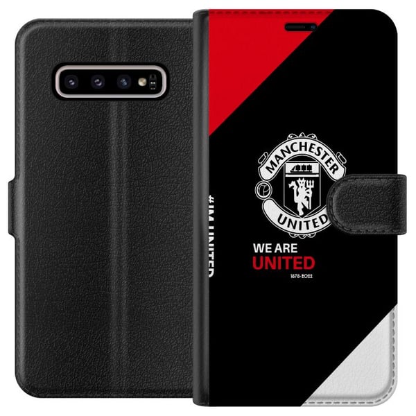 Kompatibel Tegnebogsetui til Samsung Galaxy S10+ Manchester United F.C.