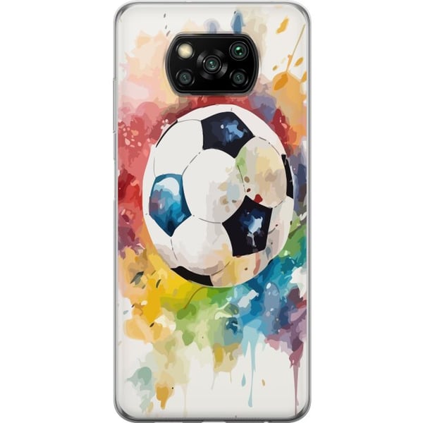Kompatibel Mobilcover til Xiaomi Poco X3 NFC Fodbold