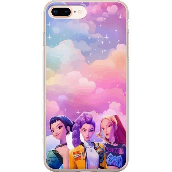 Yhteensopiva Puhelinkuori Apple iPhone 8 Plus Värikäs pop-tyttötrio futuristisella tyylillä ja pastellitaivaalla, moderni nuorekas kuvitus Yhteensopiva Puhelinkuori Apple iPhone 8 Plus Värikäs pop-tyttötrio futuristisella tyylillä ja pastellitaivaalla, moderni nuorekas kuvitus