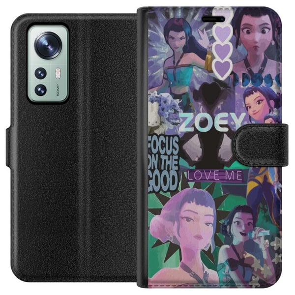 Yhteensopiva Lompakkokotelo Xiaomi 12 Kpop Demoninmetsästäjät Zoey Estetiikka Violetti Rakasta minua Mystinen Idolifiilis