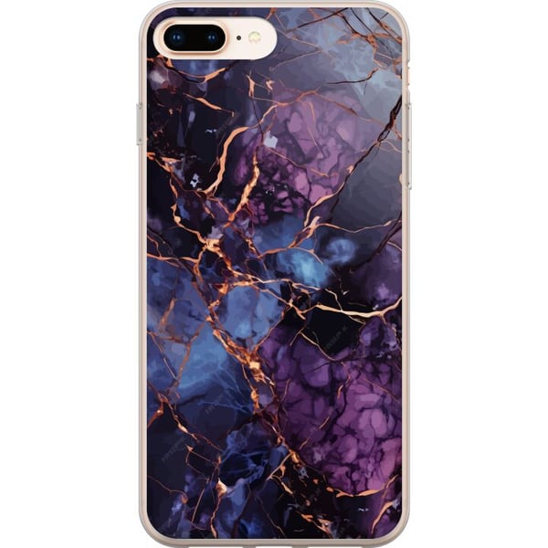 Yhteensopiva Puhelinkuori Apple iPhone 8 Plus Marmori Sininen Violetti Yhteensopiva Puhelinkuori Apple iPhone 8 Plus Marmori Sininen Violetti