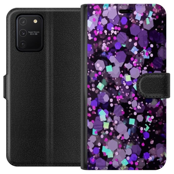 Kompatibelt Lommeboketui til Samsung Galaxy S10 Lite Lilla Glitter Kompatibelt Lommeboketui til Samsung Galaxy S10 Lite Lilla Glitter