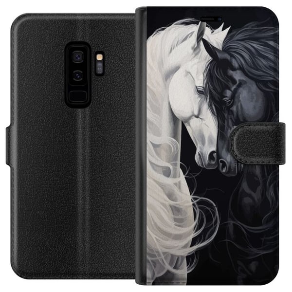 Kompatibelt Plånboksfodral till Samsung Galaxy S9+ Hästen i kärlek