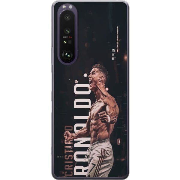 Kompatibelt Mobilskal till Sony Xperia 1 III Cristiano Ronaldo Al-Nassr Portugal legendarisk forward med kraft snabbhet och ett av fotbollens mest hy