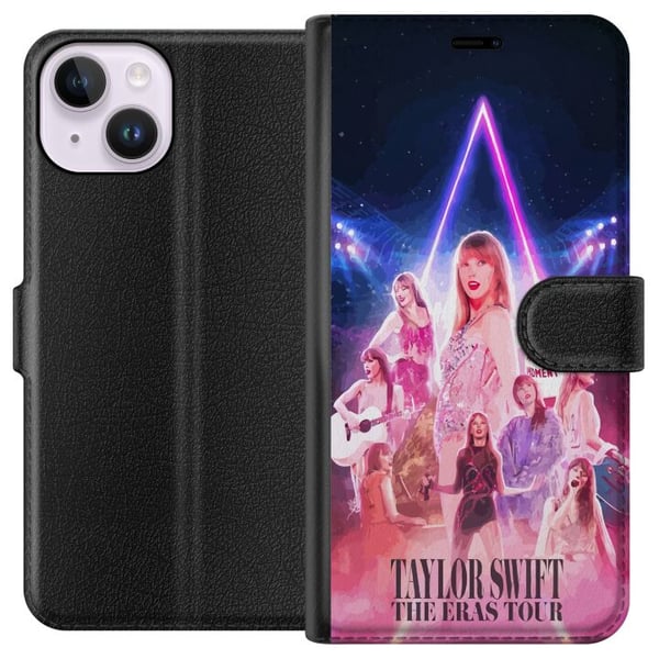 Kompatibel Tegnebogsetui til Apple iPhone 14 Taylor Swift Galaxy Neon