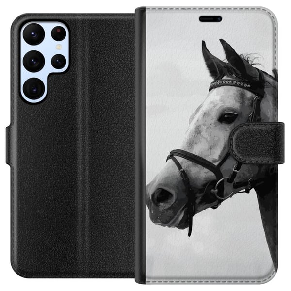 Yhteensopiva Lompakkokotelo Samsung Galaxy S22 Ultra 5G Hevonen