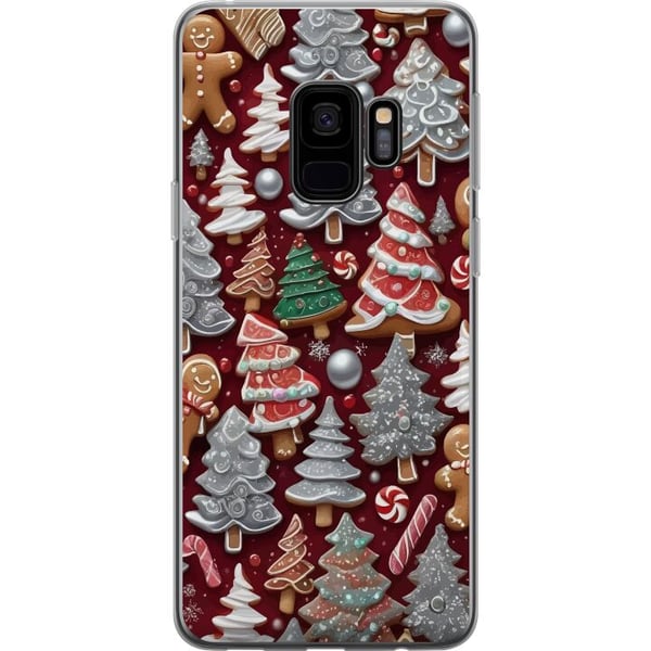 Kompatibel Mobilcover til Samsung Galaxy S9 Julemotiv med peberkager, grantræer og vinterstemning