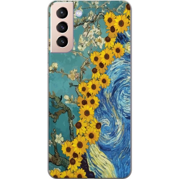 Kompatibelt Mobildeksel til Samsung Galaxy S21 Van Gogh plakat solsikke Stjernenatt kunst blomster maleri kunstnerisk retro kunst impresjonisme desig