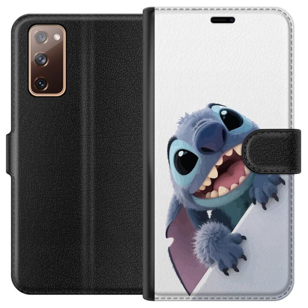 Kompatibelt Plånboksfodral till Samsung Galaxy S20 FE Happy Stitch – glad figur med charmig uttryck