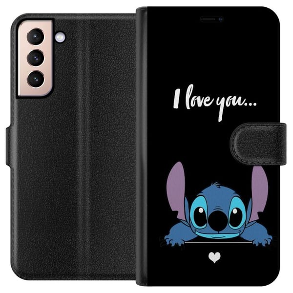 Kompatibelt Lommeboketui til Samsung Galaxy S21 Stitch Jeg Elsker Deg Kompatibelt Lommeboketui til Samsung Galaxy S21 Stitch Jeg Elsker Deg
