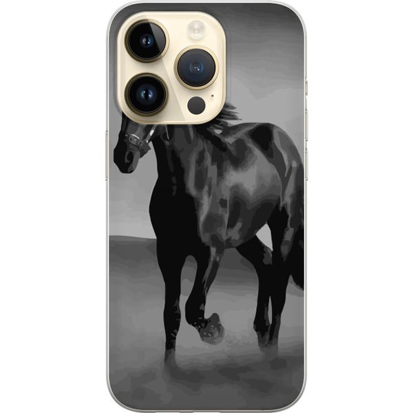 Yhteensopiva Puhelinkuori Apple iPhone 14 Pro Pimeä Hevonen