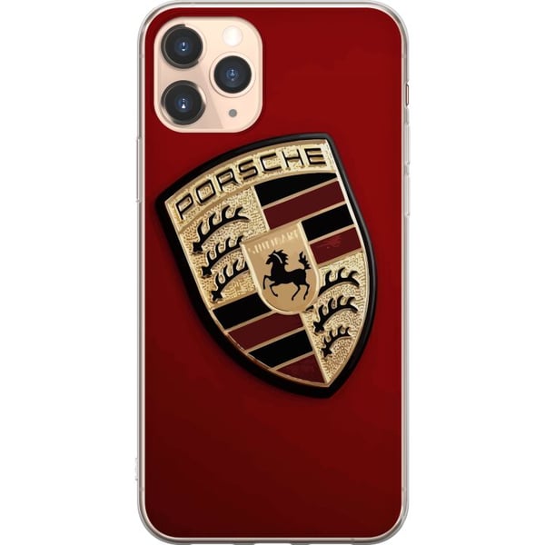 Kompatibel Mobilcover til Apple iPhone 11 Pro Mobil etui med stilfuld Porce-logo i sort og hvid Kompatibel Mobilcover til Apple iPhone 11 Pro Mobil etui med stilfuld Porce-logo i sort og hvid
