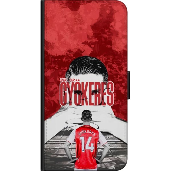 Kompatibelt Plånboksfodral till OnePlus 9 Pro Viktor Gyökeres Red Passion Design fotbollsinspirerad konst med stark energi kraft och sportig känsla i