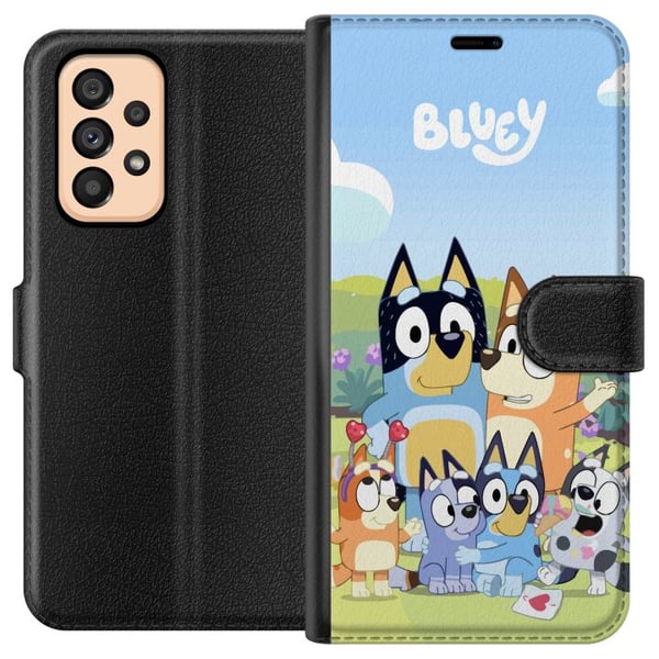 Kompatibelt Lommeboketui til Samsung Galaxy A53 5G Bluey mobildeksel med hele familien i fargerikt design