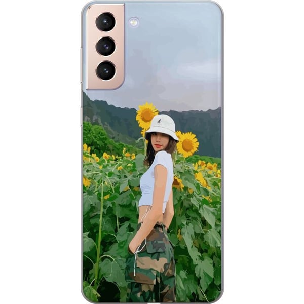 Yhteensopiva Puhelinkuori Samsung Galaxy S21 Lisa BLACKPINK auringonkukka K-pop-idoli