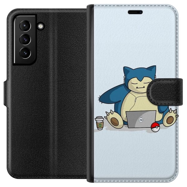 Kompatibel Tegnebogsetui til Samsung Galaxy S21+ 5G Pokemon Rolig