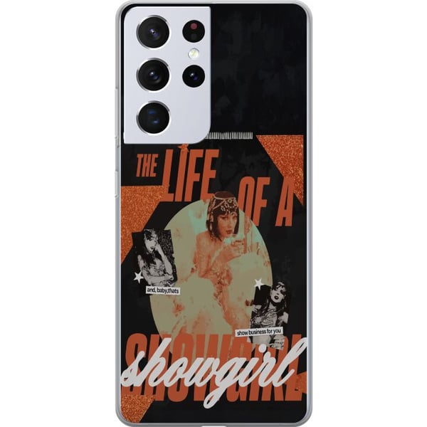 Yhteensopiva Puhelinkuori Samsung Galaxy S21 Ultra 5G Taylor Swift The Life of a Showgirl – Sininen konserttikuningatar lavalla