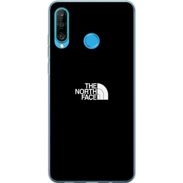 Kompatibelt Mobilskal till Huawei P30 lite The North Face logga i svartvitt tidlös outdoor inspirerad design som symboliserar styrka frihet och ävent