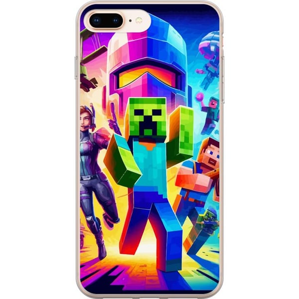 Yhteensopiva Puhelinkuori Apple iPhone 8 Plus Fortnite vs Minecraft Yhteensopiva Puhelinkuori Apple iPhone 8 Plus Fortnite vs Minecraft