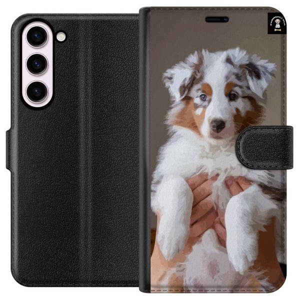 Kompatibel Tegnebogsetui til Samsung Galaxy S23+ Sød hvalp med blå øjne og fluffy pels – perfekt til hundeelskere, der ønsker et charmerende og moder Kompatibel Tegnebogsetui til Samsung Galaxy S23+ Sød hvalp med blå øjne og fluffy pels – perfekt til hundeelskere, der ønsker et charmerende og moder