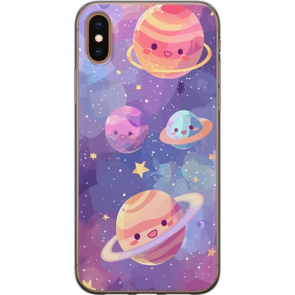 Kompatibelt Mobilskal till Apple iPhone XS Rymden Söt Kompatibelt Mobilskal till Apple iPhone XS Rymden Söt