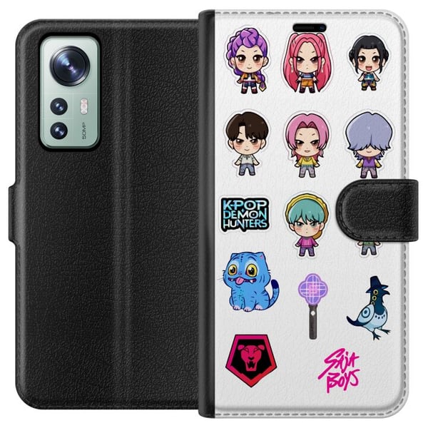 Kompatibel Tegnebogsetui til Xiaomi 12 Kpop Dæmonjægere Chibi Søde Idoler Anime Stil Tegnefilm Kawaii Kunst
