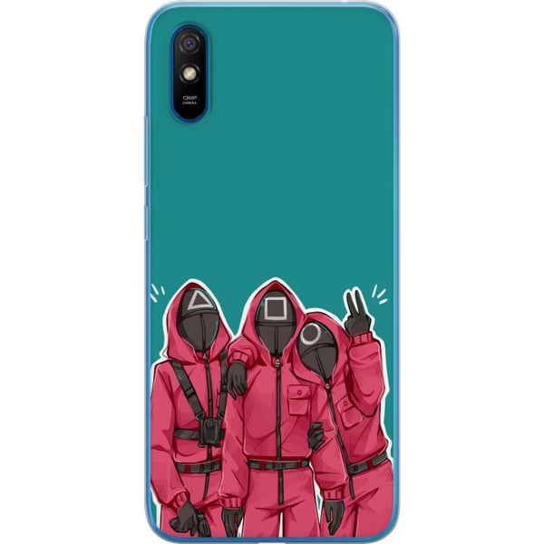 Kompatibelt Mobilskal till Xiaomi Redmi 9A Squid Game Karaktärer Grafisk Design Seriefigurer Populär