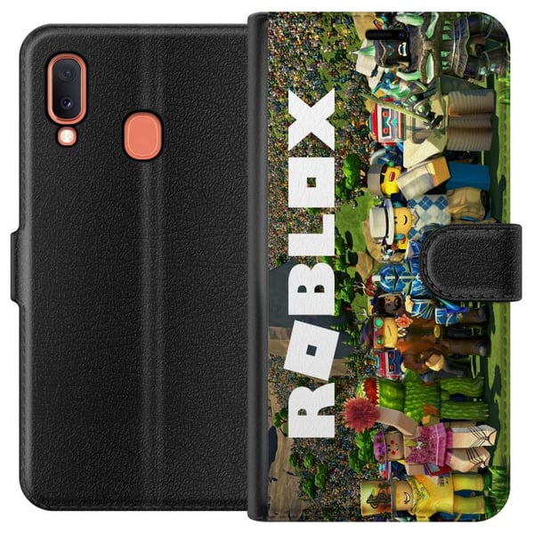 Kompatibelt Lommeboketui til Samsung Galaxy A20e Roblox Kompatibelt Lommeboketui til Samsung Galaxy A20e Roblox