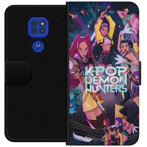 Kompatibel Tegnebogsetui til Motorola Moto G9 Play K-pop-dæmonjægere Fuld holdkamp Idoler Magiske klinger Kosmisk glød