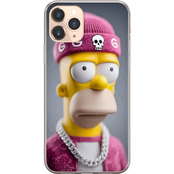 Kompatibel Mobilcover til Apple iPhone 11 Pro Homer Simpson-inspireret figur med lyserød beanie, kæde og streetstil, perfekt til fans af The Simpsons Kompatibel Mobilcover til Apple iPhone 11 Pro Homer Simpson-inspireret figur med lyserød beanie, kæde og streetstil, perfekt til fans af The Simpsons