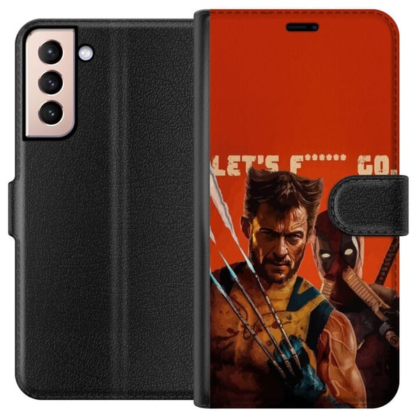 Kompatibel Tegnebogsetui til Samsung Galaxy S21 Deadpool & Wolverine