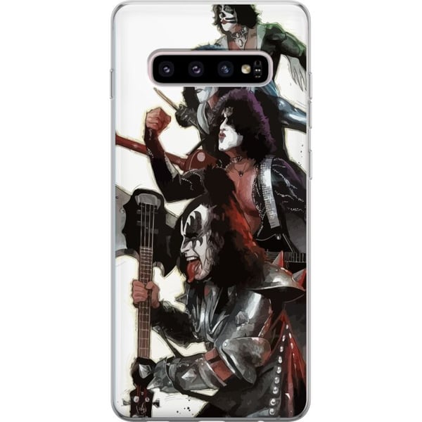 Kompatibelt Mobilskal till Samsung Galaxy S10+ Kiss Hardrock Classic Rock Band Music