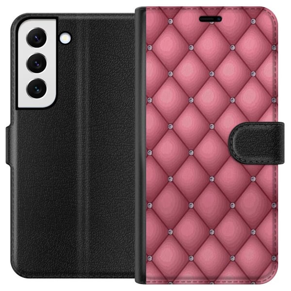 Yhteensopiva Lompakkokotelo Samsung Galaxy S22 5G Uniikki Vaaleanpunainen Kuosi