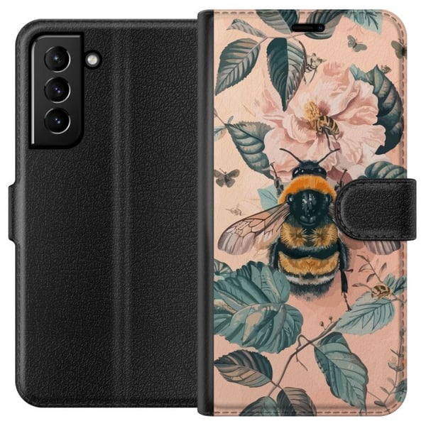 Kompatibelt Lommeboketui til Samsung Galaxy S21+ 5G Humle på blomst i pastelltoner, vakkert naturinspirert design som formidler ro, energi og harmoni Kompatibelt Lommeboketui til Samsung Galaxy S21+ 5G Humle på blomst i pastelltoner, vakkert naturinspirert design som formidler ro, energi og harmoni