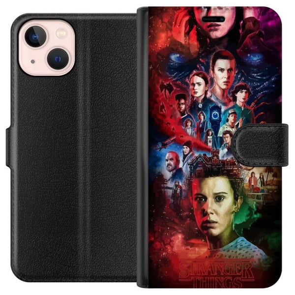 Kompatibelt Plånboksfodral till Apple iPhone 13 mini Stranger Things Kompatibelt Plånboksfodral till Apple iPhone 13 mini Stranger Things