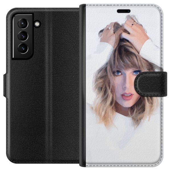Kompatibelt Lommeboketui til Samsung Galaxy S21+ 5G Taylor Swift Kompatibelt Lommeboketui til Samsung Galaxy S21+ 5G Taylor Swift