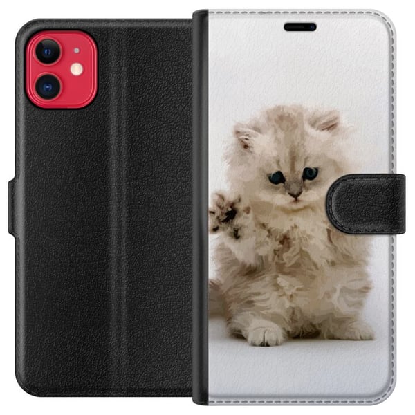 Kompatibel Tegnebogsetui til Apple iPhone 11 Kat Kompatibel Tegnebogsetui til Apple iPhone 11 Kat