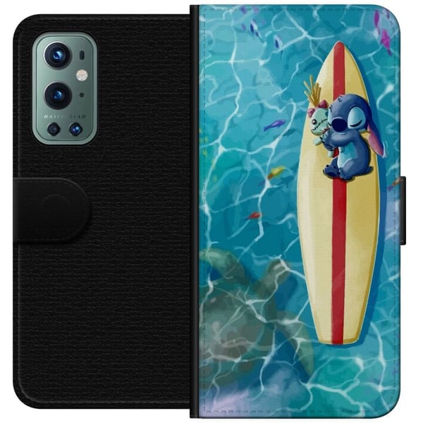 Kompatibelt Plånboksfodral till OnePlus 9 Pro Stitch som vilar på surfbräda i turkost vatten i somrig stil