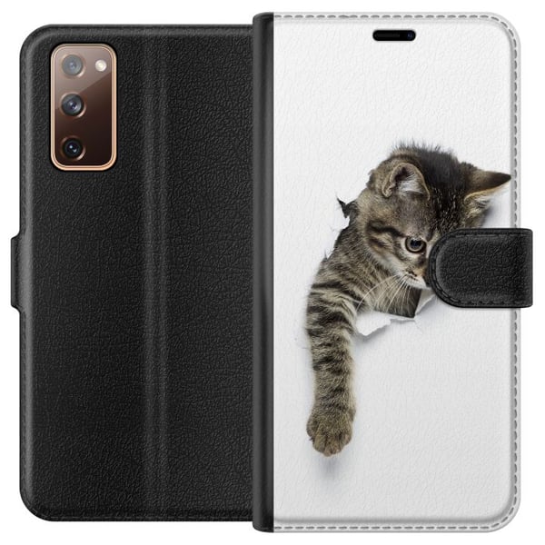 Kompatibelt Plånboksfodral till Samsung Galaxy S20 FE Katt