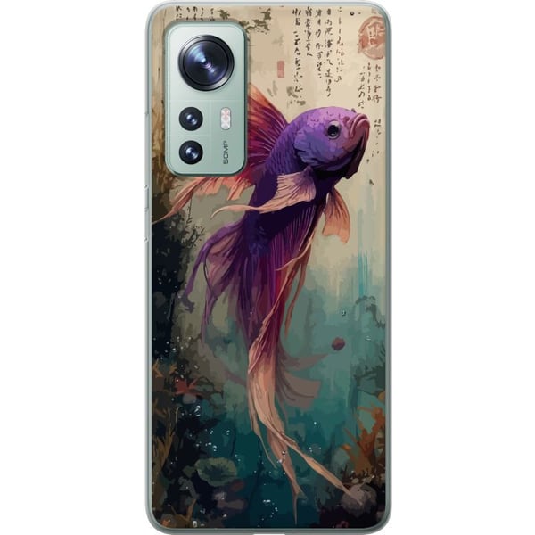 Yhteensopiva Puhelinkuori Xiaomi 12 Aasialainen koikala japanilainen akvaario Yhteensopiva Puhelinkuori Xiaomi 12 Aasialainen koikala japanilainen akvaario