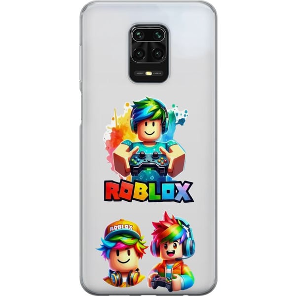 Kompatibel Mobilcover til Xiaomi Redmi Note 9S Roblox Rainbow Gamer Design farverig spilverden med figurer i regnbuens farver fyldt med glæde og krea