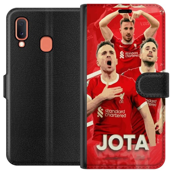 Kompatibelt Lommeboketui til Samsung Galaxy A20e Liverpool Jota plakat Portugal spiss angriper Premier League Reds fotball spiller klubb design kunst Kompatibelt Lommeboketui til Samsung Galaxy A20e Liverpool Jota plakat Portugal spiss angriper Premier League Reds fotball spiller klubb design kunst