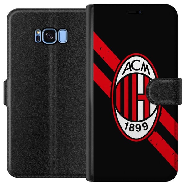 Yhteensopiva Lompakkokotelo Samsung Galaxy S8 AC Milan Yhteensopiva Lompakkokotelo Samsung Galaxy S8 AC Milan