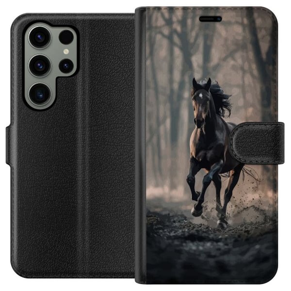 Kompatibel Tegnebogsetui til Samsung Galaxy S23 Ultra Løbende hest