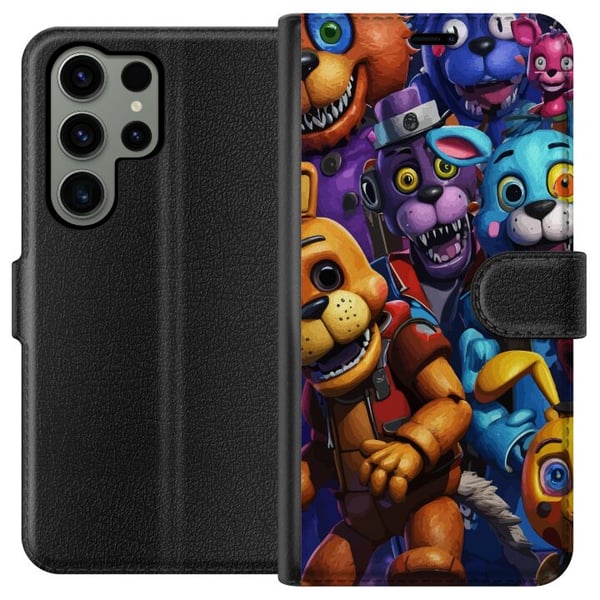 Kompatibel Tegnebogsetui til Samsung Galaxy S23 Ultra Farverige animatroniske figurer med neonlys og en intens skrækinspireret spiloplevelse